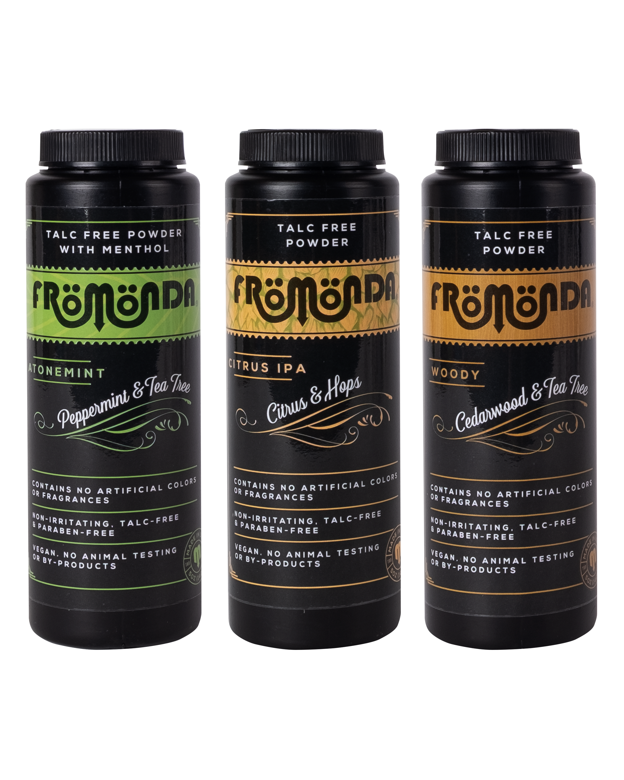 Products with top talc